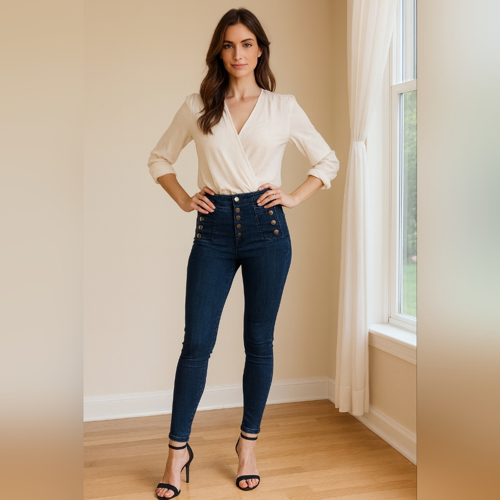 J Brand Womens Natasha High Rise Skinny Jeans Bluebird Size 25